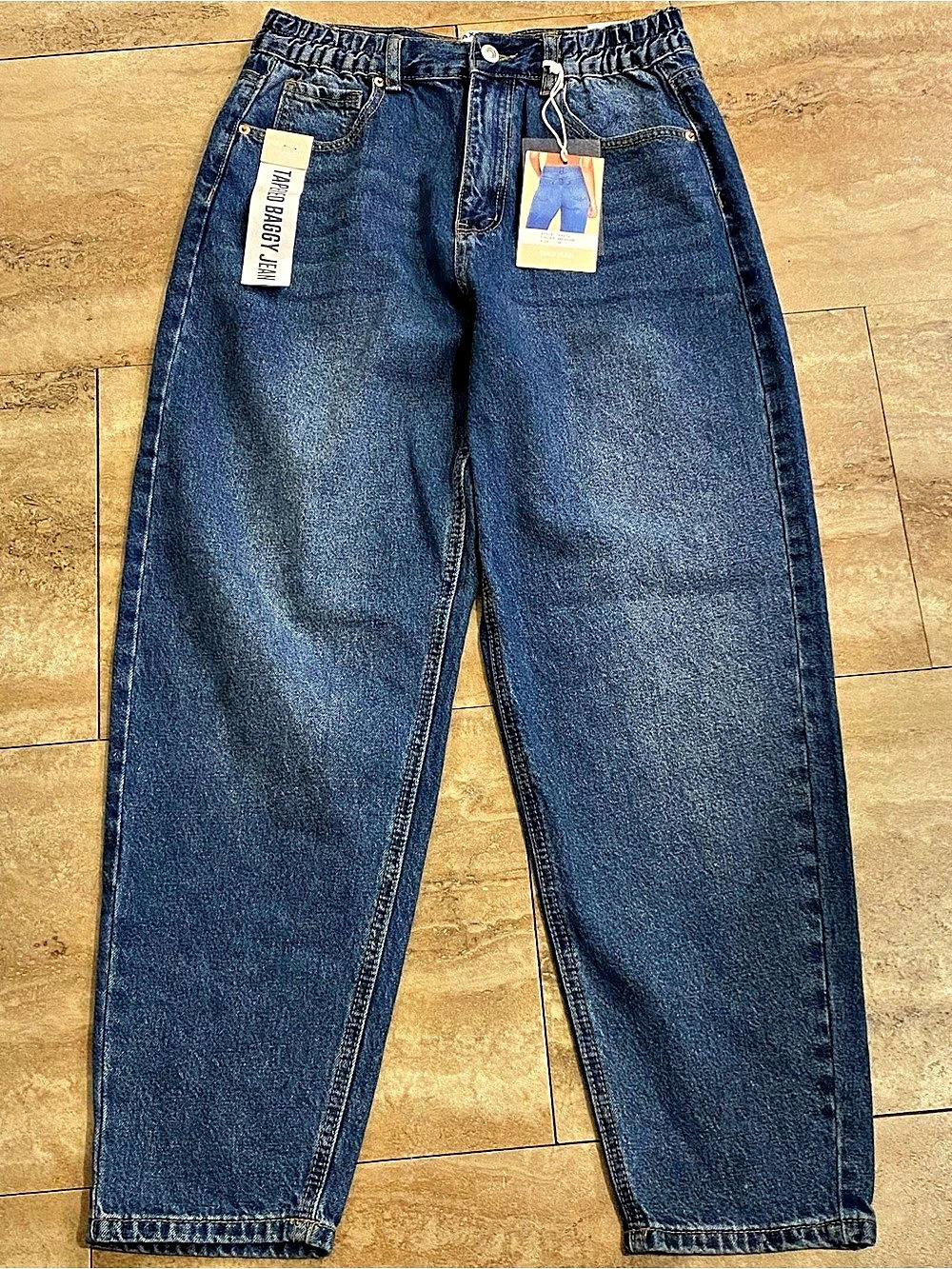 Wax Jean Tapered Baggy Jean Jeans in Blue Medium NWT